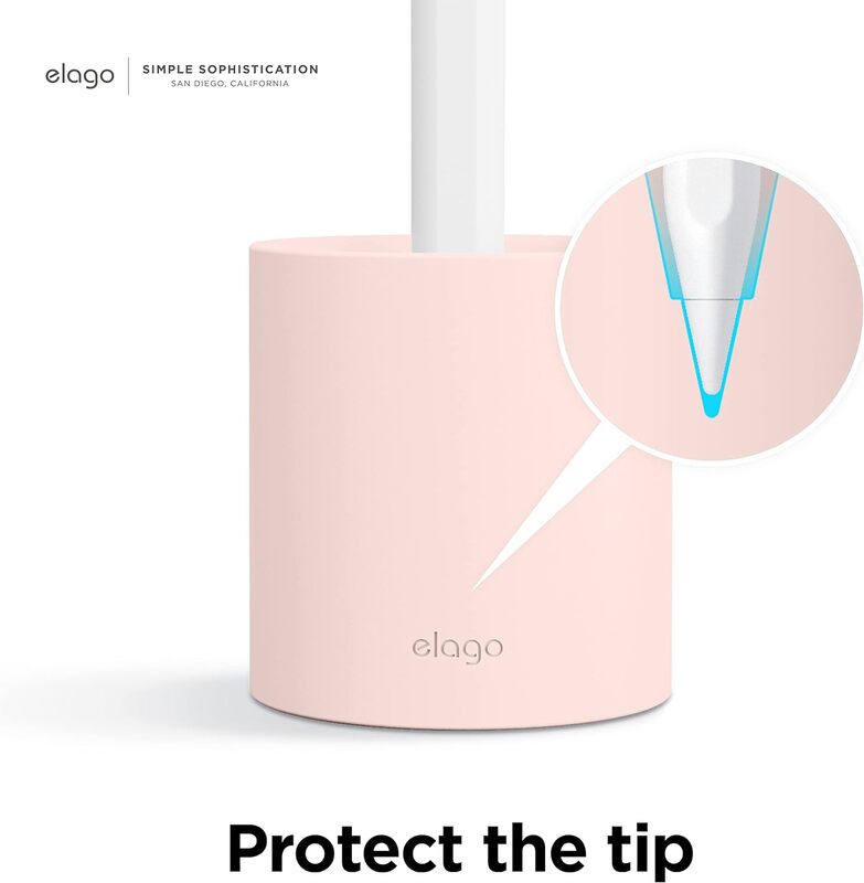 elago Silicone Stand Compatible with Apple Pencil (1st and 2nd Generation), Apple Pencil (USB-C) and Any Tablet Stylus Pen with or Without Case or Sleeve, Durable Holder - Lovely Pink